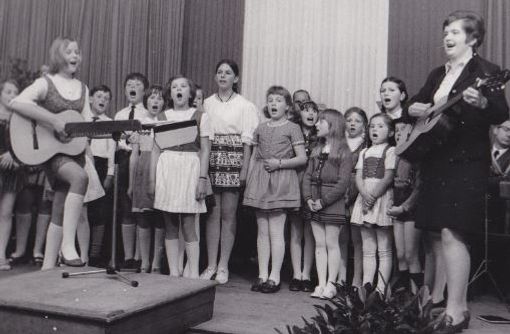 Das waren meine Singerleins bei einer Veranstaltung in Steyr, bei der wir zum Singen eingeladen wurden.